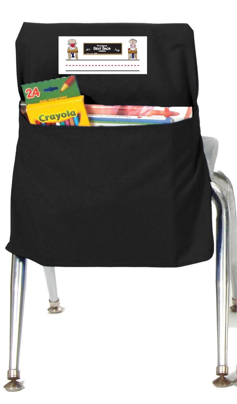 Seat Sack Elastic Back Storage Pocket 12 to 17 Inches Black